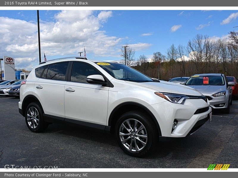 Super White / Black 2016 Toyota RAV4 Limited
