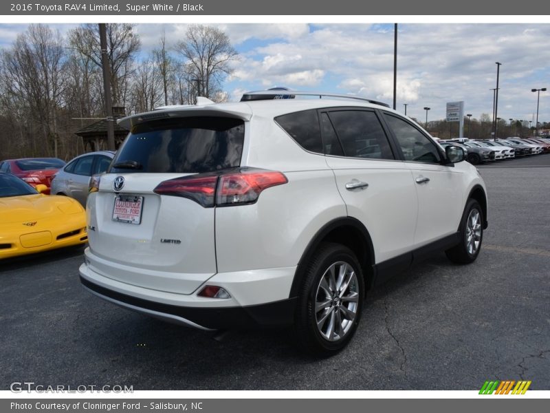 Super White / Black 2016 Toyota RAV4 Limited