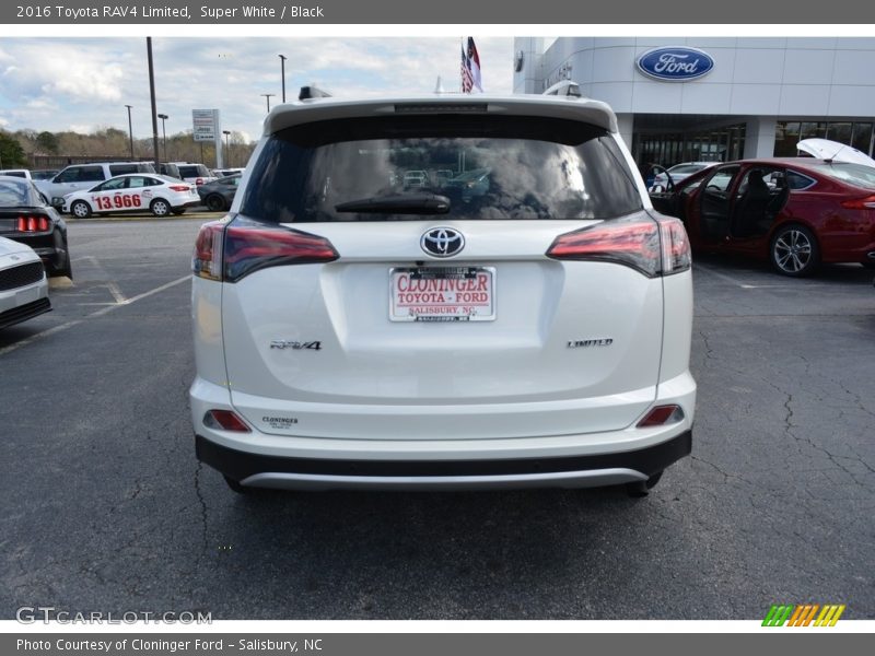 Super White / Black 2016 Toyota RAV4 Limited