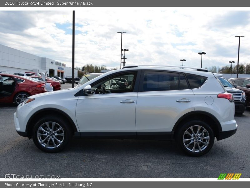 Super White / Black 2016 Toyota RAV4 Limited