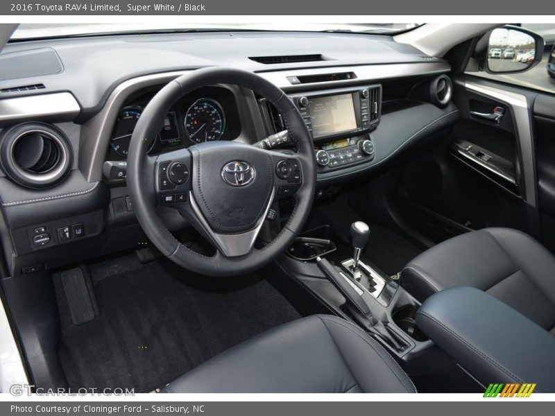 Super White / Black 2016 Toyota RAV4 Limited