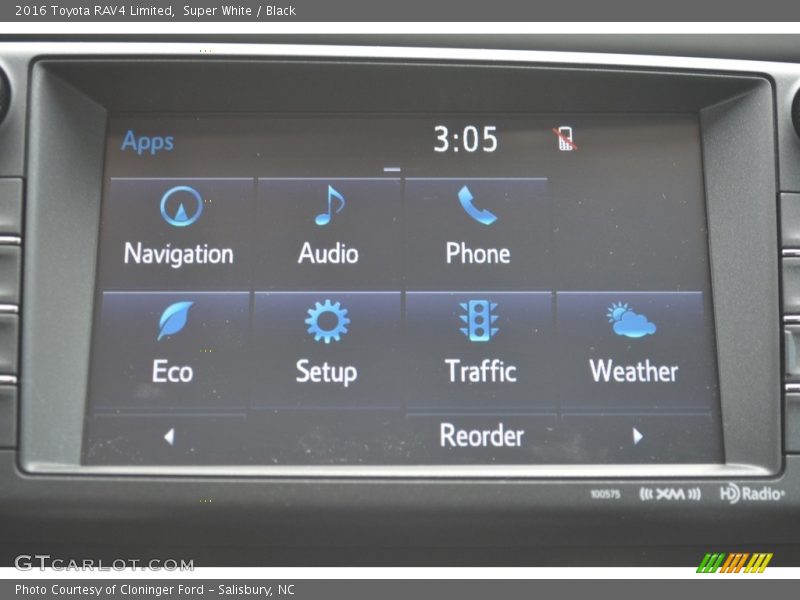 Super White / Black 2016 Toyota RAV4 Limited