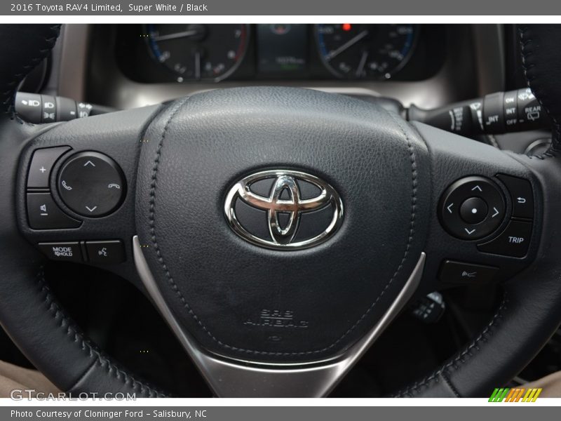 Super White / Black 2016 Toyota RAV4 Limited