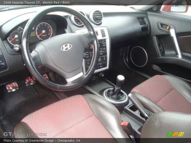 Electric Red / Black 2006 Hyundai Tiburon GT