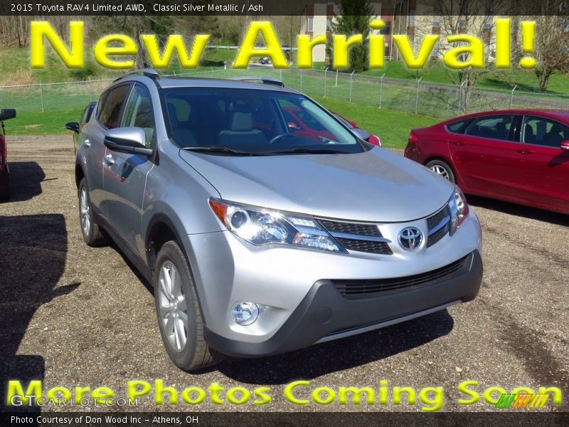 Classic Silver Metallic / Ash 2015 Toyota RAV4 Limited AWD