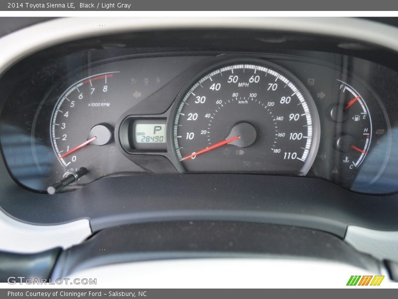 Black / Light Gray 2014 Toyota Sienna LE