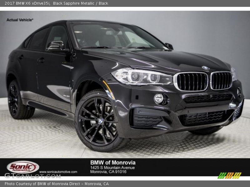 Black Sapphire Metallic / Black 2017 BMW X6 xDrive35i