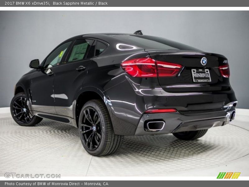 Black Sapphire Metallic / Black 2017 BMW X6 xDrive35i