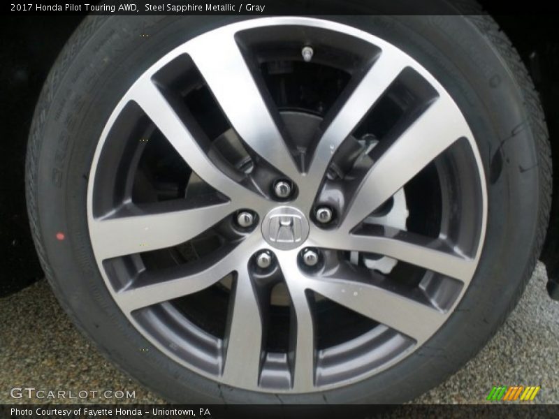 Steel Sapphire Metallic / Gray 2017 Honda Pilot Touring AWD