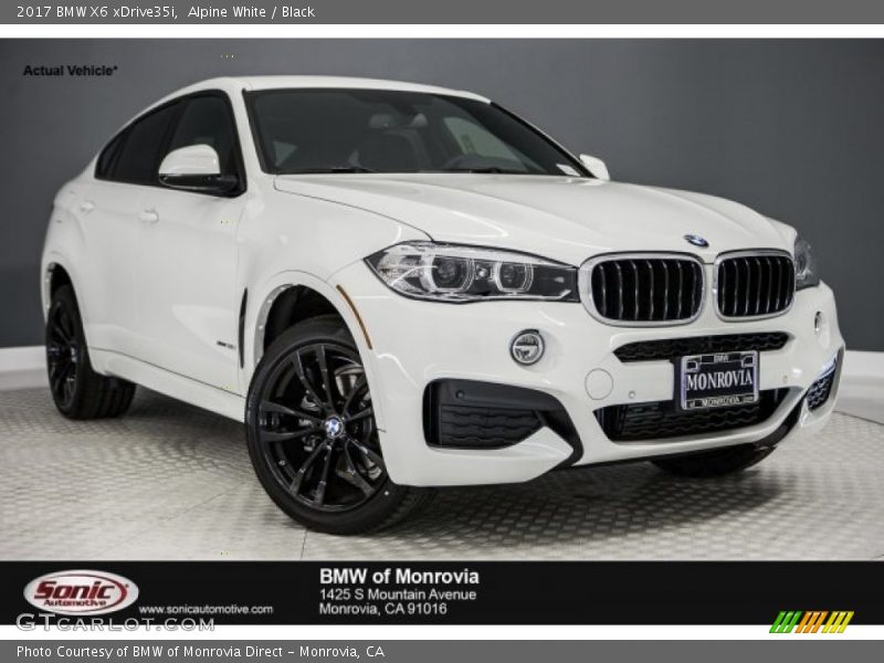Alpine White / Black 2017 BMW X6 xDrive35i