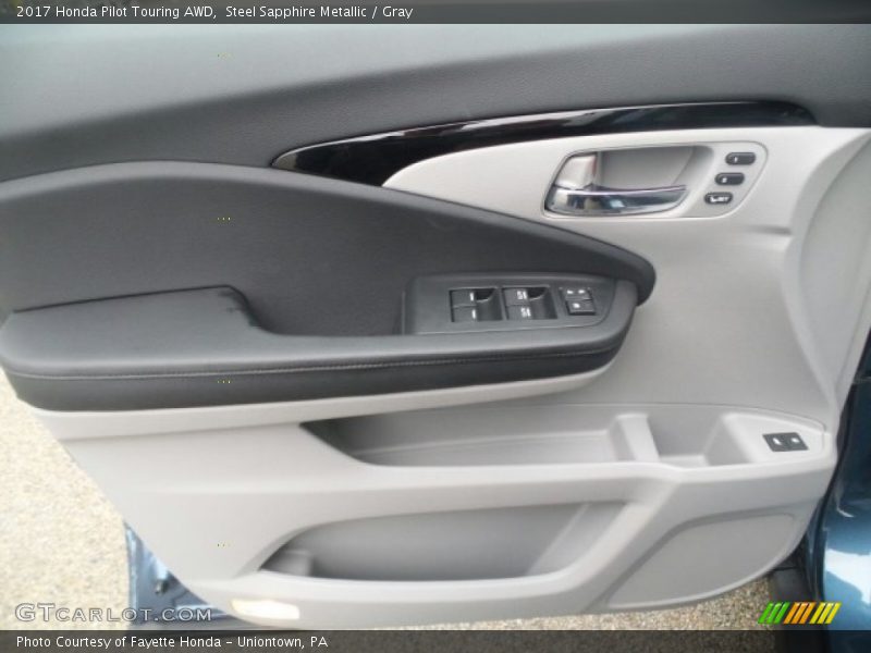 Steel Sapphire Metallic / Gray 2017 Honda Pilot Touring AWD