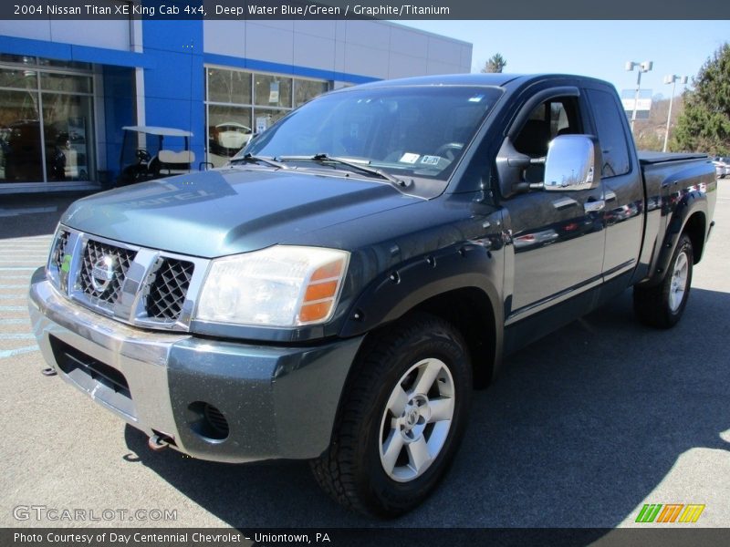 Deep Water Blue/Green / Graphite/Titanium 2004 Nissan Titan XE King Cab 4x4