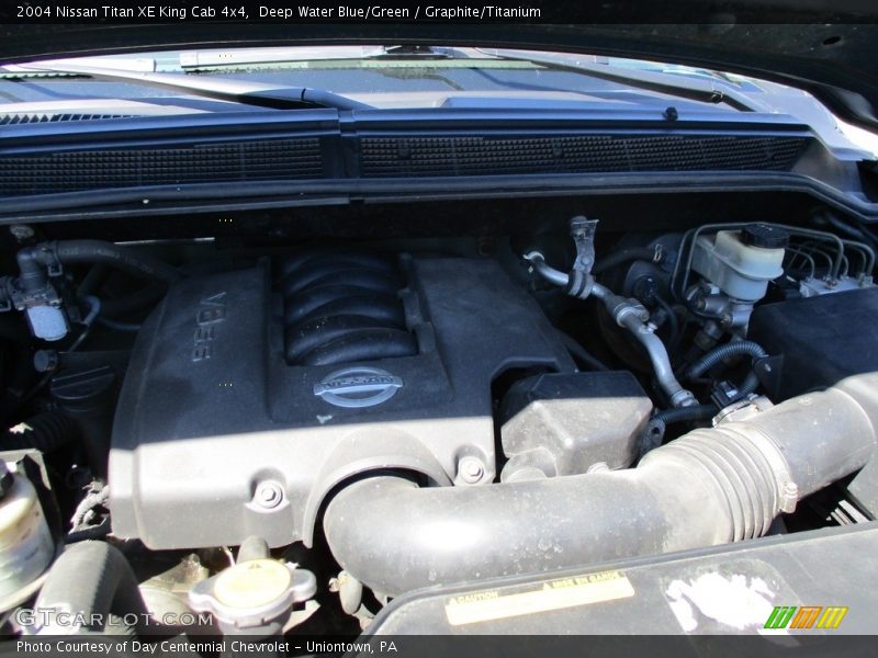Deep Water Blue/Green / Graphite/Titanium 2004 Nissan Titan XE King Cab 4x4