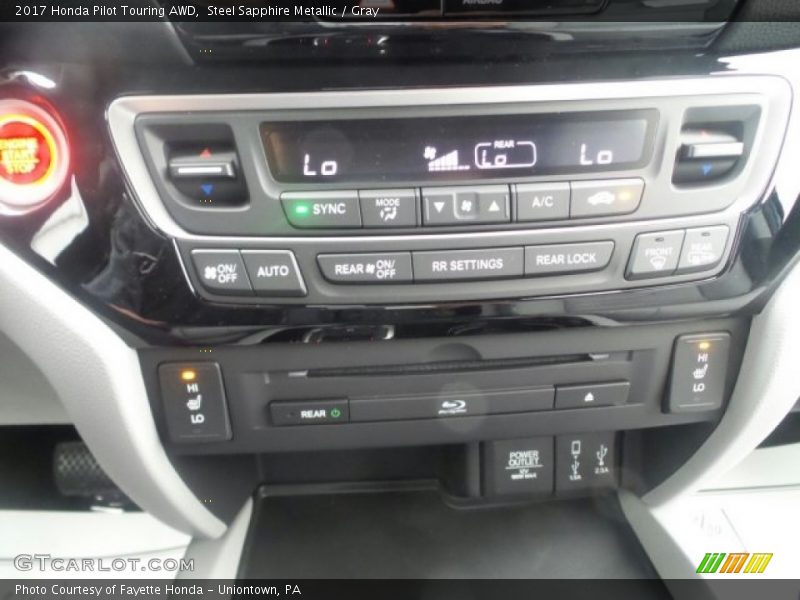 Steel Sapphire Metallic / Gray 2017 Honda Pilot Touring AWD
