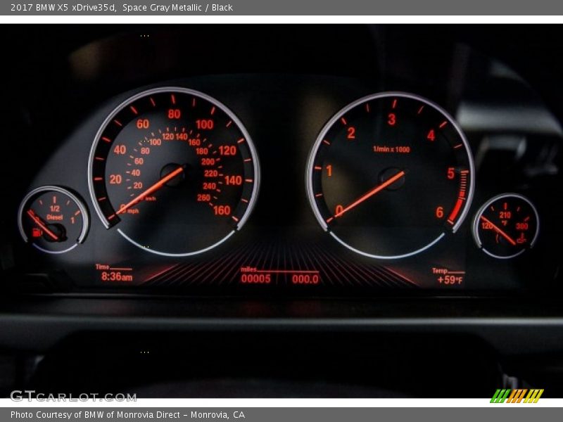 Space Gray Metallic / Black 2017 BMW X5 xDrive35d