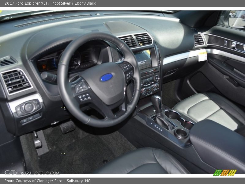 Ingot Silver / Ebony Black 2017 Ford Explorer XLT