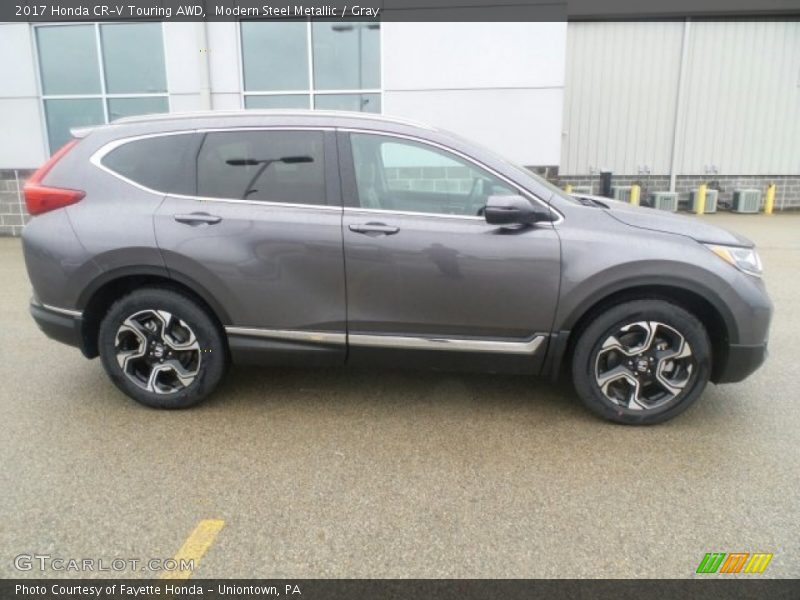 Modern Steel Metallic / Gray 2017 Honda CR-V Touring AWD