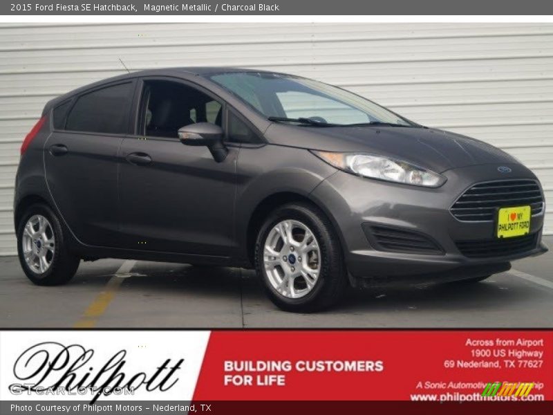 Magnetic Metallic / Charcoal Black 2015 Ford Fiesta SE Hatchback