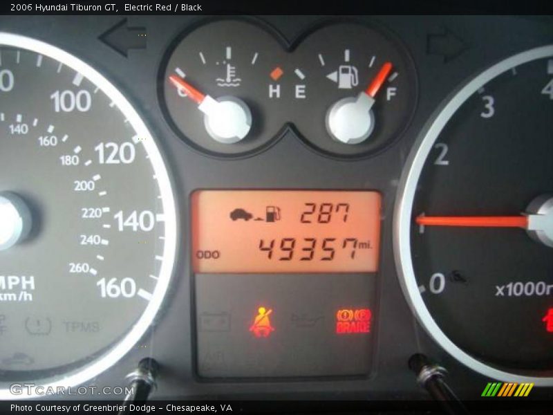 Electric Red / Black 2006 Hyundai Tiburon GT