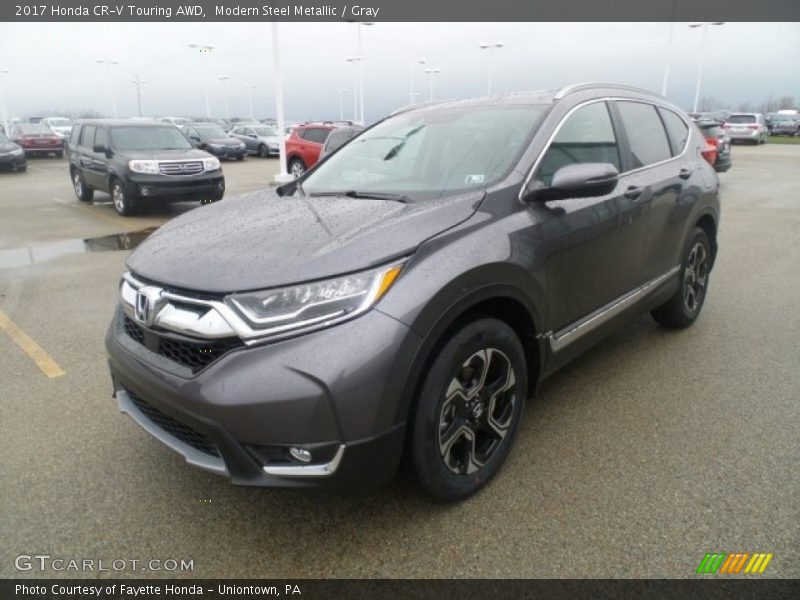 Modern Steel Metallic / Gray 2017 Honda CR-V Touring AWD