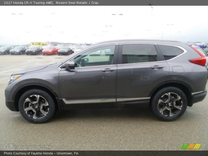 Modern Steel Metallic / Gray 2017 Honda CR-V Touring AWD
