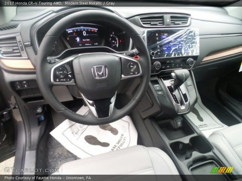 Modern Steel Metallic / Gray 2017 Honda CR-V Touring AWD