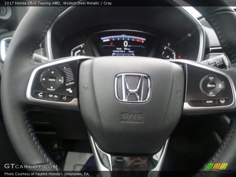 Modern Steel Metallic / Gray 2017 Honda CR-V Touring AWD