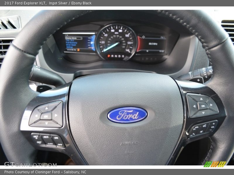 Ingot Silver / Ebony Black 2017 Ford Explorer XLT
