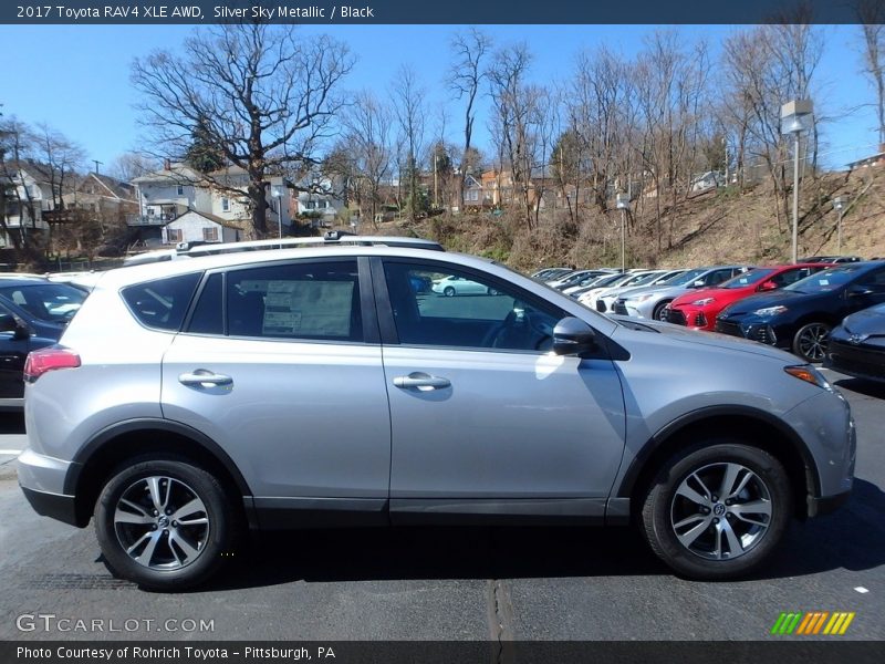 Silver Sky Metallic / Black 2017 Toyota RAV4 XLE AWD