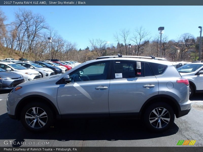 Silver Sky Metallic / Black 2017 Toyota RAV4 XLE AWD