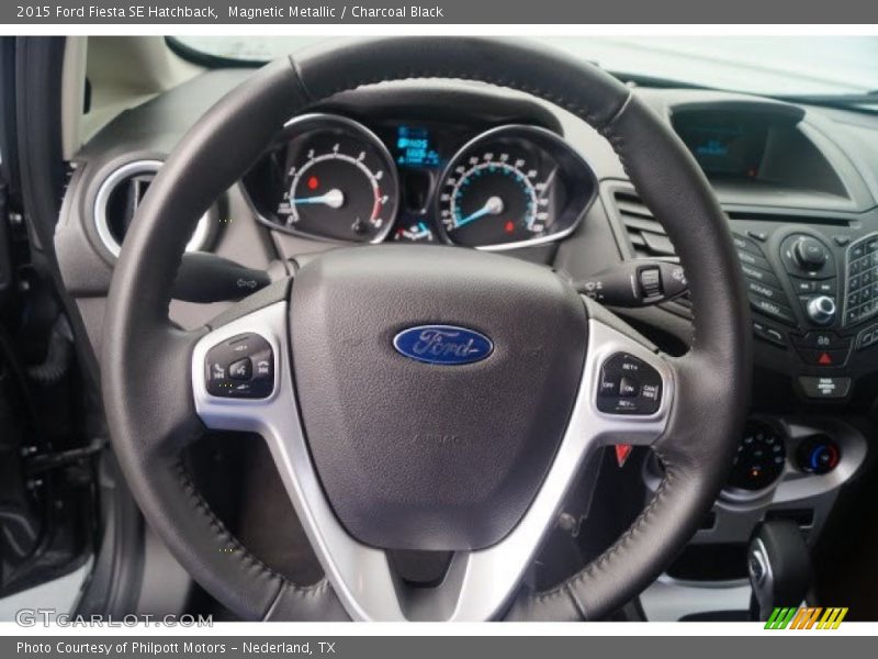 Magnetic Metallic / Charcoal Black 2015 Ford Fiesta SE Hatchback