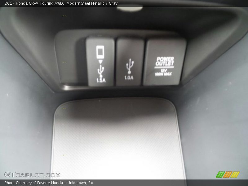 Modern Steel Metallic / Gray 2017 Honda CR-V Touring AWD