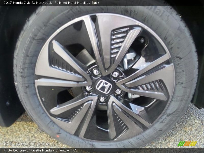 Polished Metal Metallic / Black 2017 Honda Civic EX Hatchback