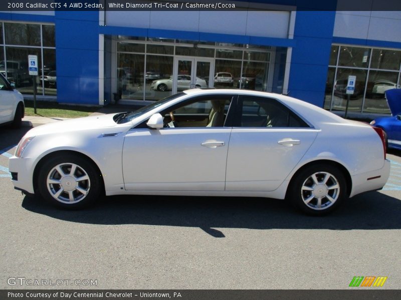 White Diamond Tri-Coat / Cashmere/Cocoa 2008 Cadillac CTS 4 AWD Sedan