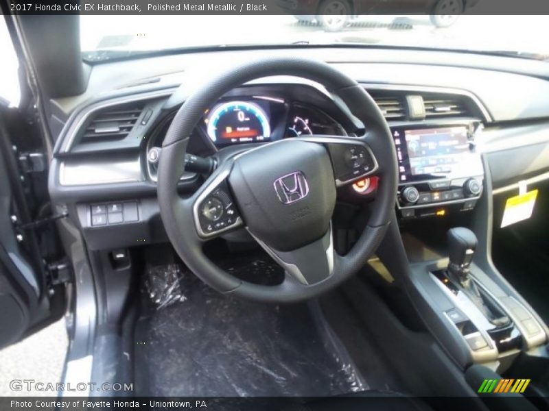 Polished Metal Metallic / Black 2017 Honda Civic EX Hatchback