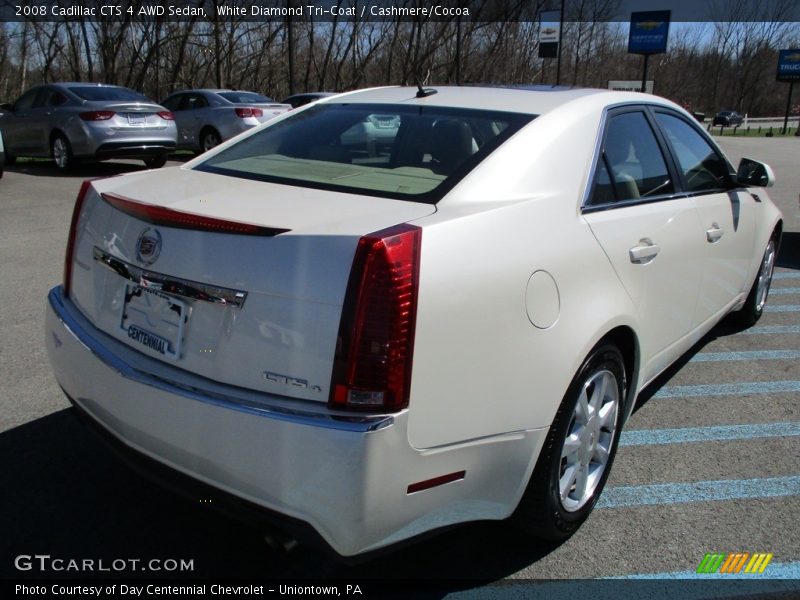 White Diamond Tri-Coat / Cashmere/Cocoa 2008 Cadillac CTS 4 AWD Sedan