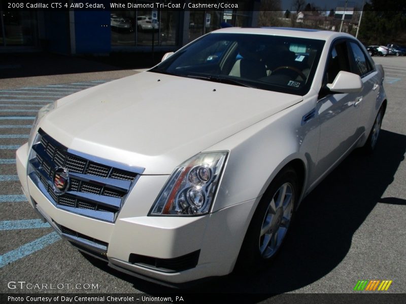 White Diamond Tri-Coat / Cashmere/Cocoa 2008 Cadillac CTS 4 AWD Sedan