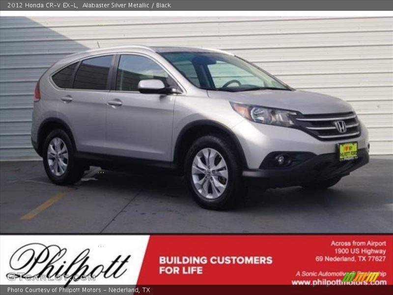 Alabaster Silver Metallic / Black 2012 Honda CR-V EX-L