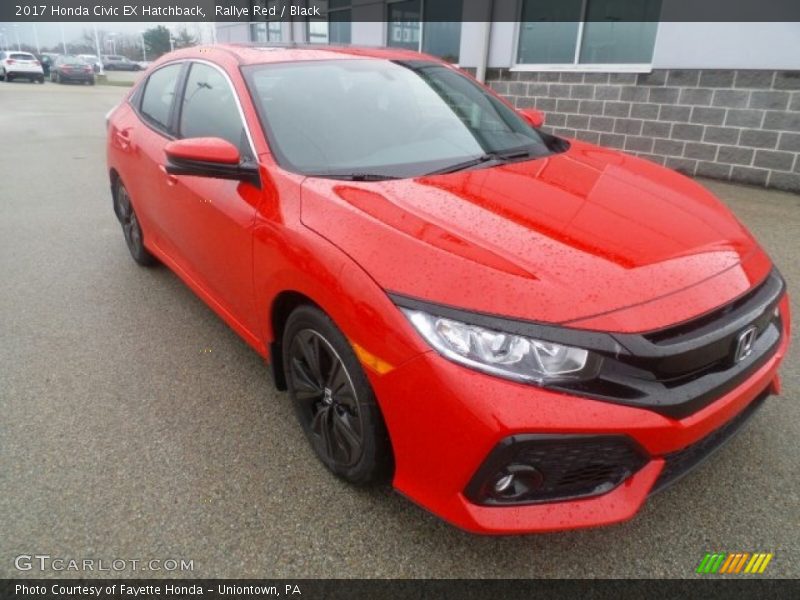 Rallye Red / Black 2017 Honda Civic EX Hatchback