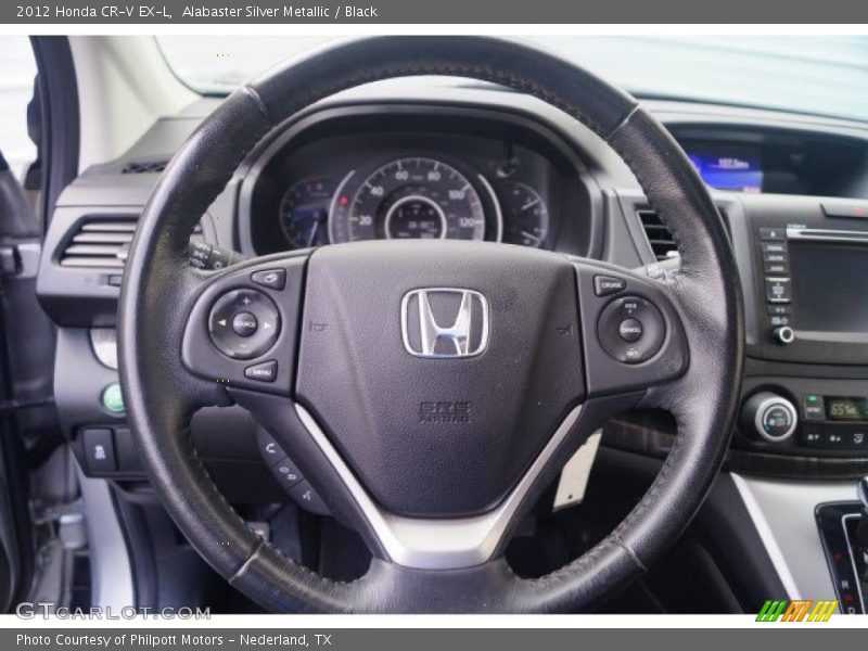 Alabaster Silver Metallic / Black 2012 Honda CR-V EX-L