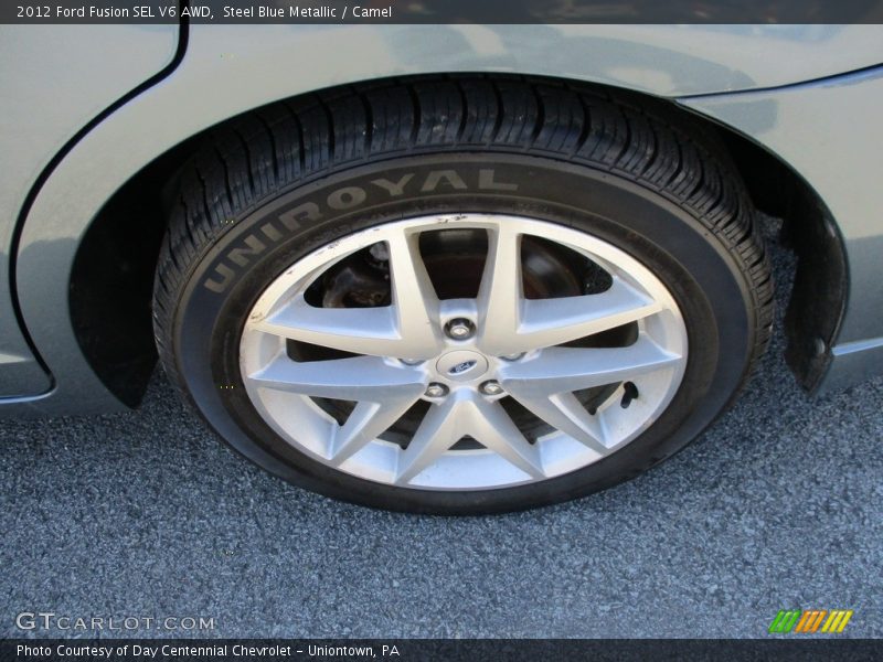 Steel Blue Metallic / Camel 2012 Ford Fusion SEL V6 AWD