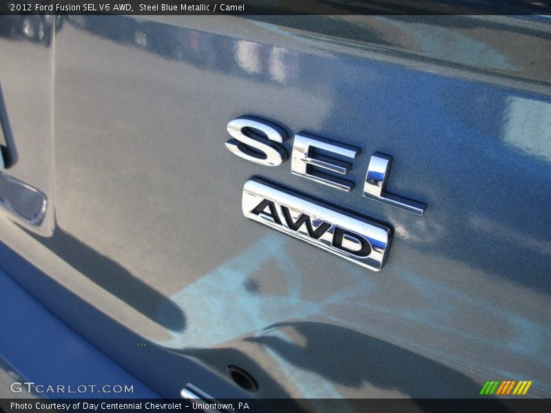Steel Blue Metallic / Camel 2012 Ford Fusion SEL V6 AWD