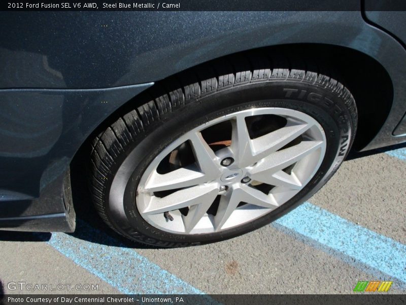 Steel Blue Metallic / Camel 2012 Ford Fusion SEL V6 AWD