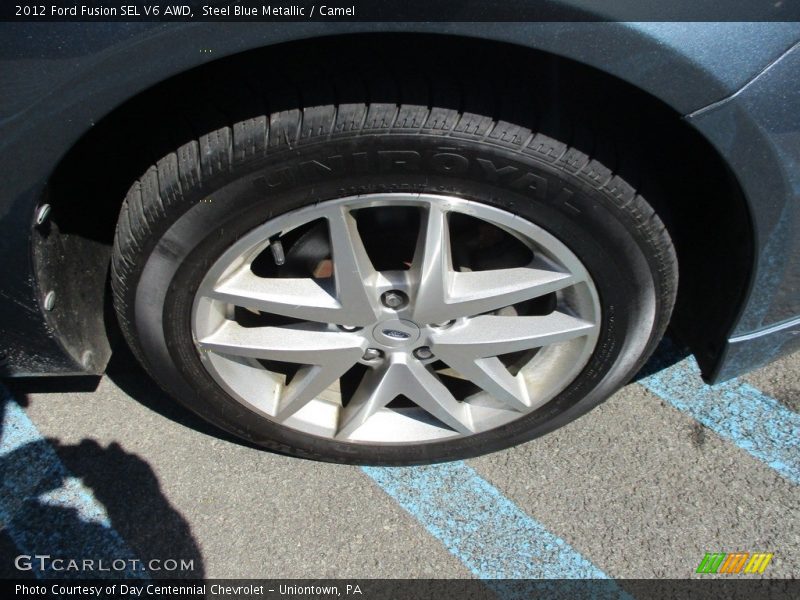 Steel Blue Metallic / Camel 2012 Ford Fusion SEL V6 AWD