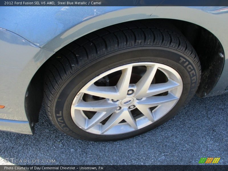 Steel Blue Metallic / Camel 2012 Ford Fusion SEL V6 AWD