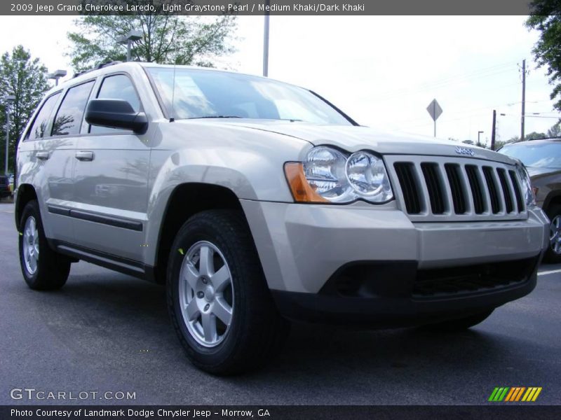 Light Graystone Pearl / Medium Khaki/Dark Khaki 2009 Jeep Grand Cherokee Laredo