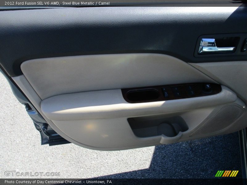 Steel Blue Metallic / Camel 2012 Ford Fusion SEL V6 AWD