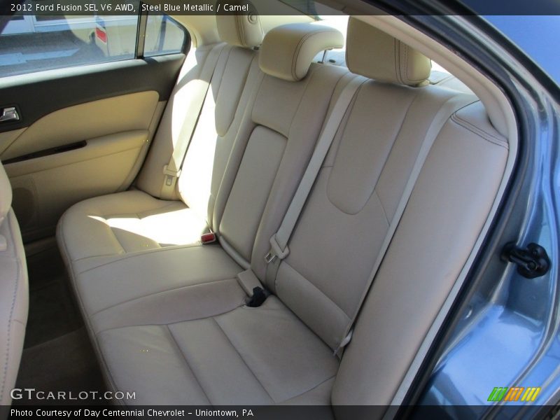 Steel Blue Metallic / Camel 2012 Ford Fusion SEL V6 AWD
