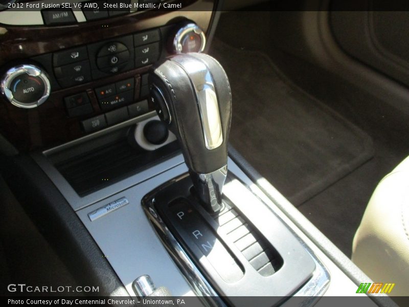 Steel Blue Metallic / Camel 2012 Ford Fusion SEL V6 AWD