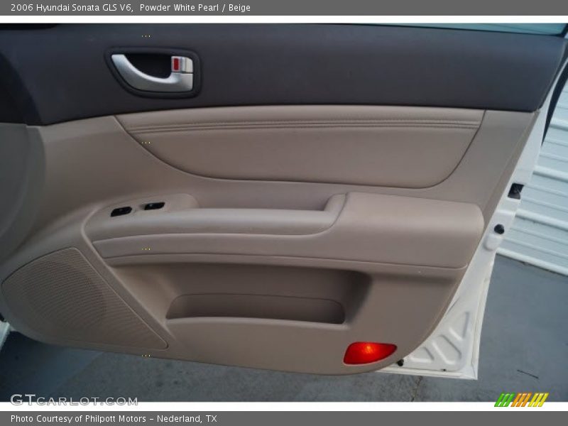 Powder White Pearl / Beige 2006 Hyundai Sonata GLS V6